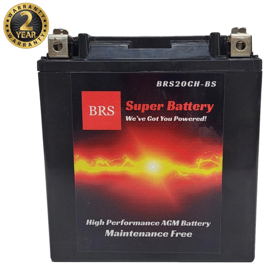 BRS20CH-BS 12v High Performance Sealed AGM PowerSport 2 Year Warranty - BRS Super Battery