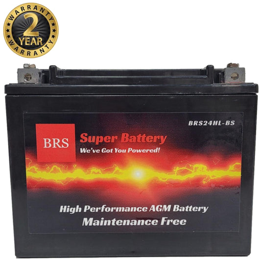 BRS24HL-BS 12v High Performance Sealed AGM PowerSport 2 Year Warranty - BRS Super Battery
