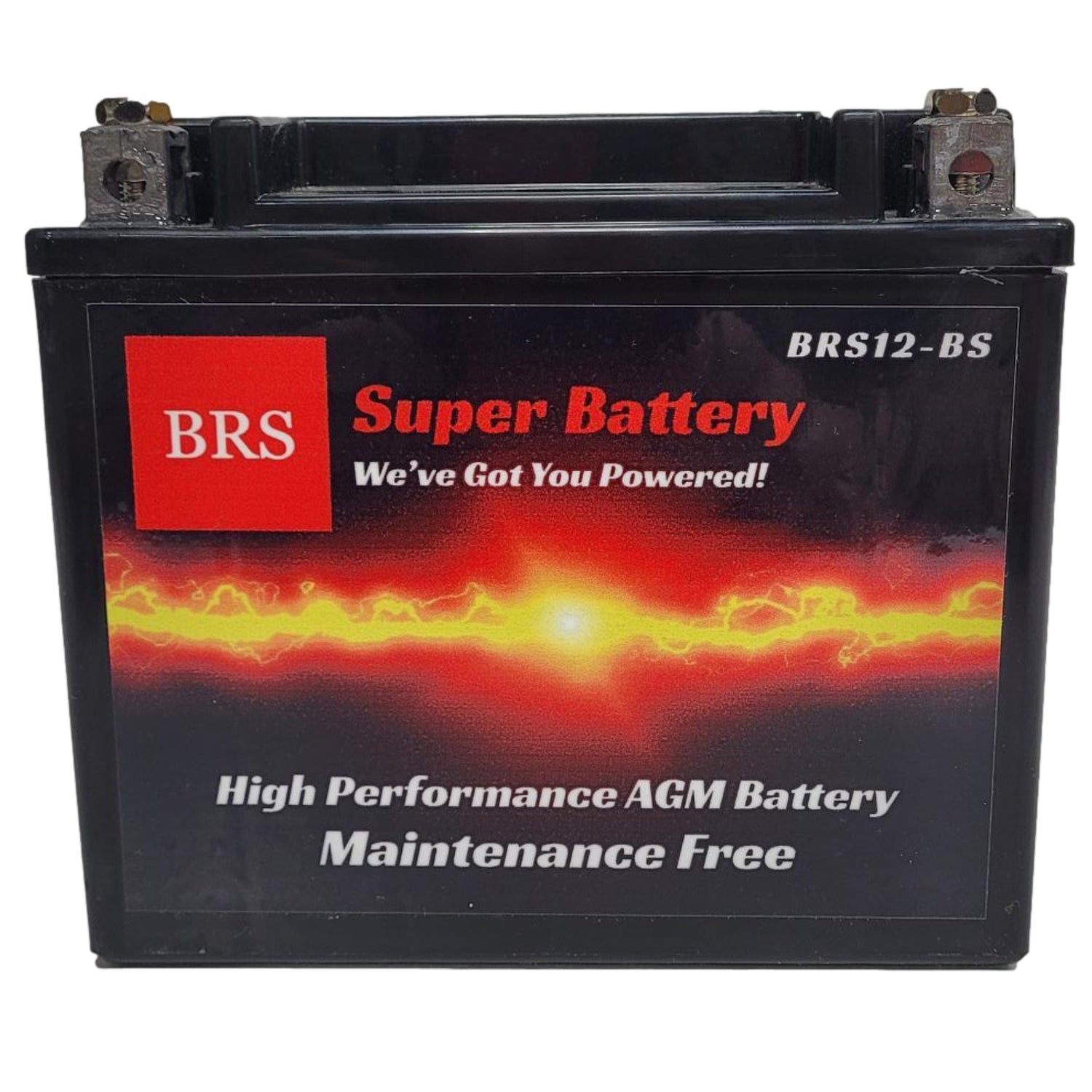 WPX12-BS 12v High Performance Sealed AGM PowerSport 2 Year Battery - BRS Super Battery