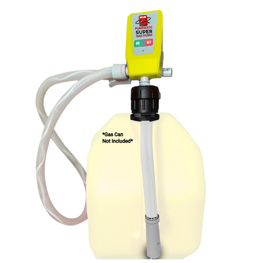 PumpMatic - Diesel Fuel Pump - Transfer Gas, Kerosene + Siphon Pump + 3 Power Sources w/ 4.25 Ft Hose