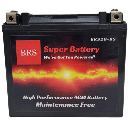 WPX20-BS 12v High Performance Sealed AGM PowerSport 2 Year Battery - BRS Super Battery