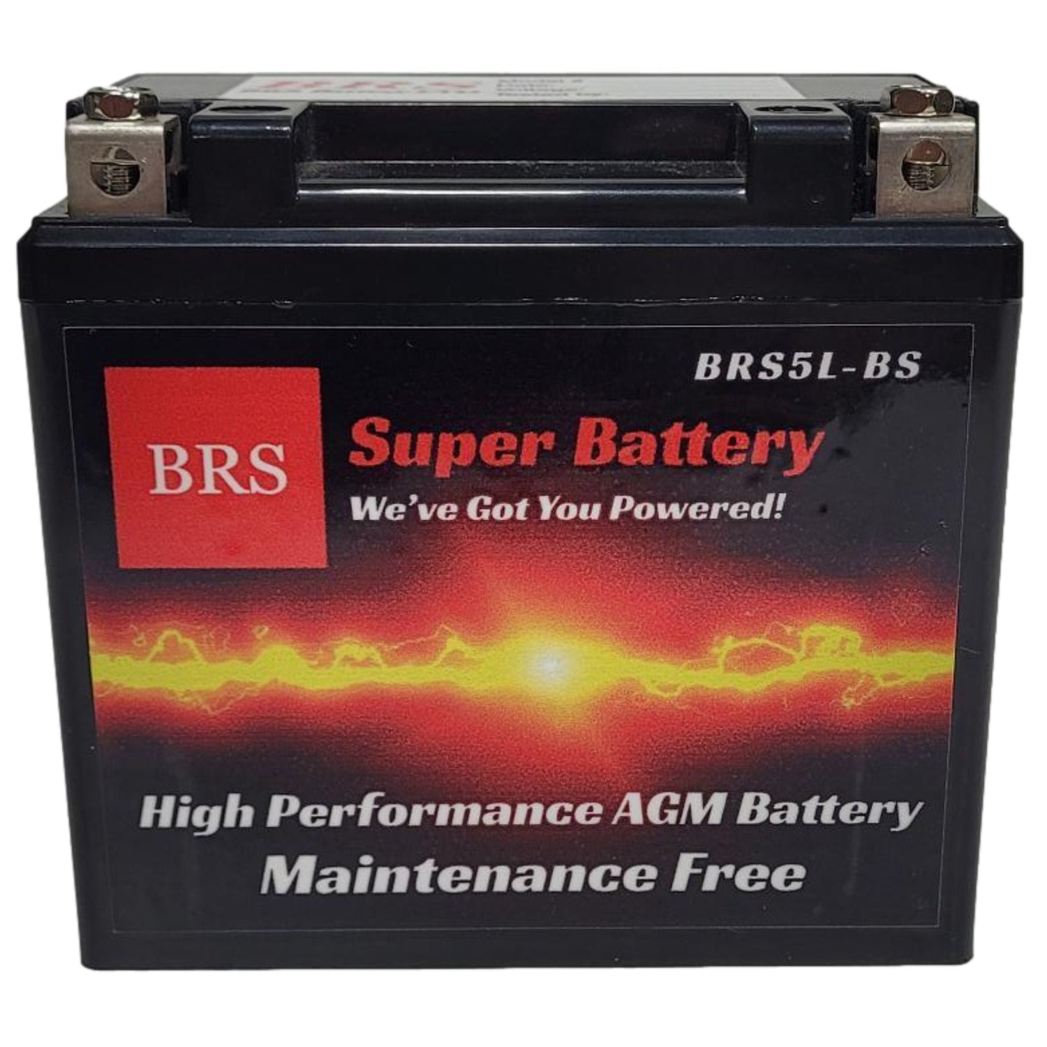 High Performance BRS5L-BS 10 Year Battery & Smart Charger / Maintainer Combo Bundle Kit 12v Sealed AGM PowerSports Battery - BRS Super Battery