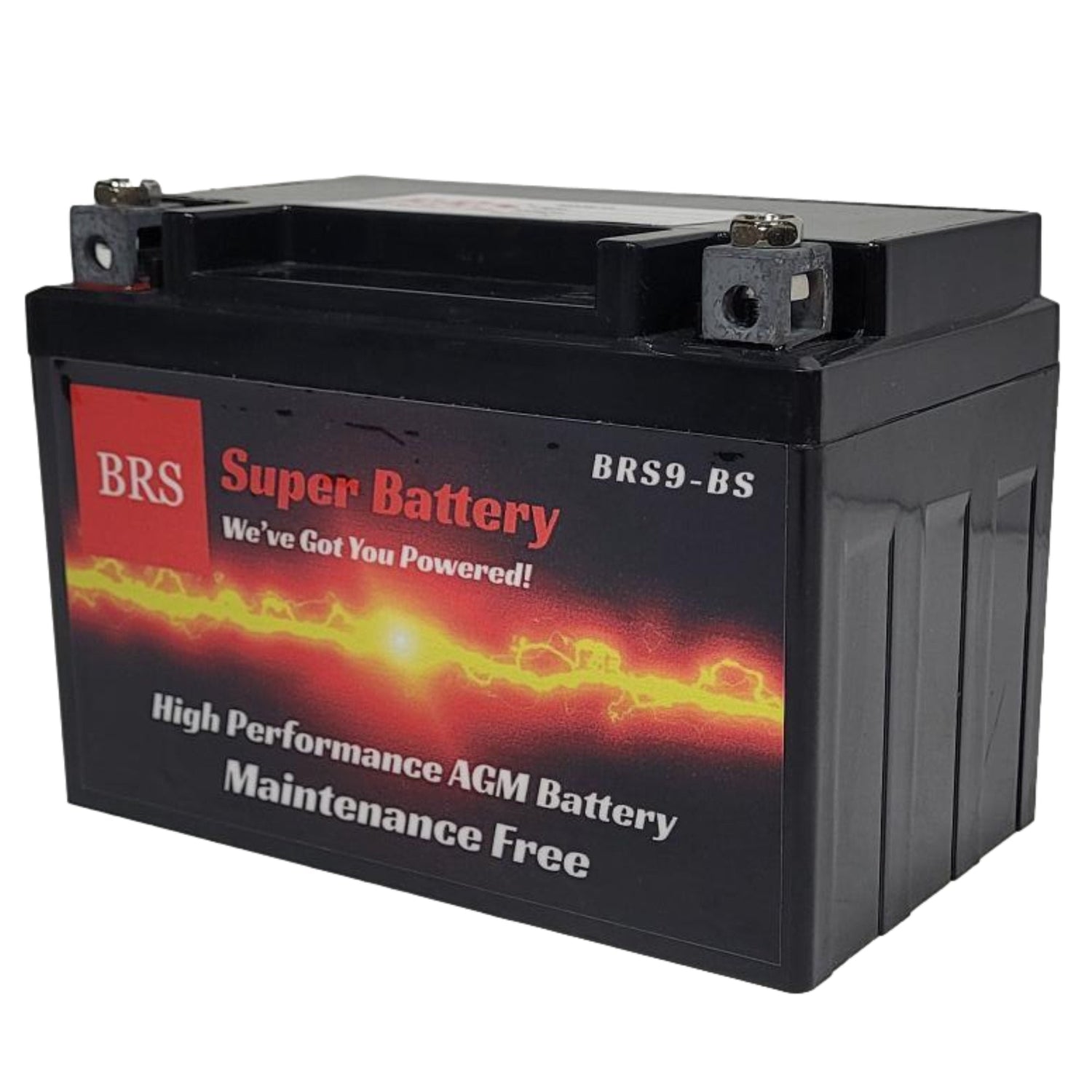 High Performance BRS9-BS 10 Year Battery & Smart Charger / Maintainer Combo Bundle Kit 12v Sealed AGM PowerSports Battery - BRS Super Battery