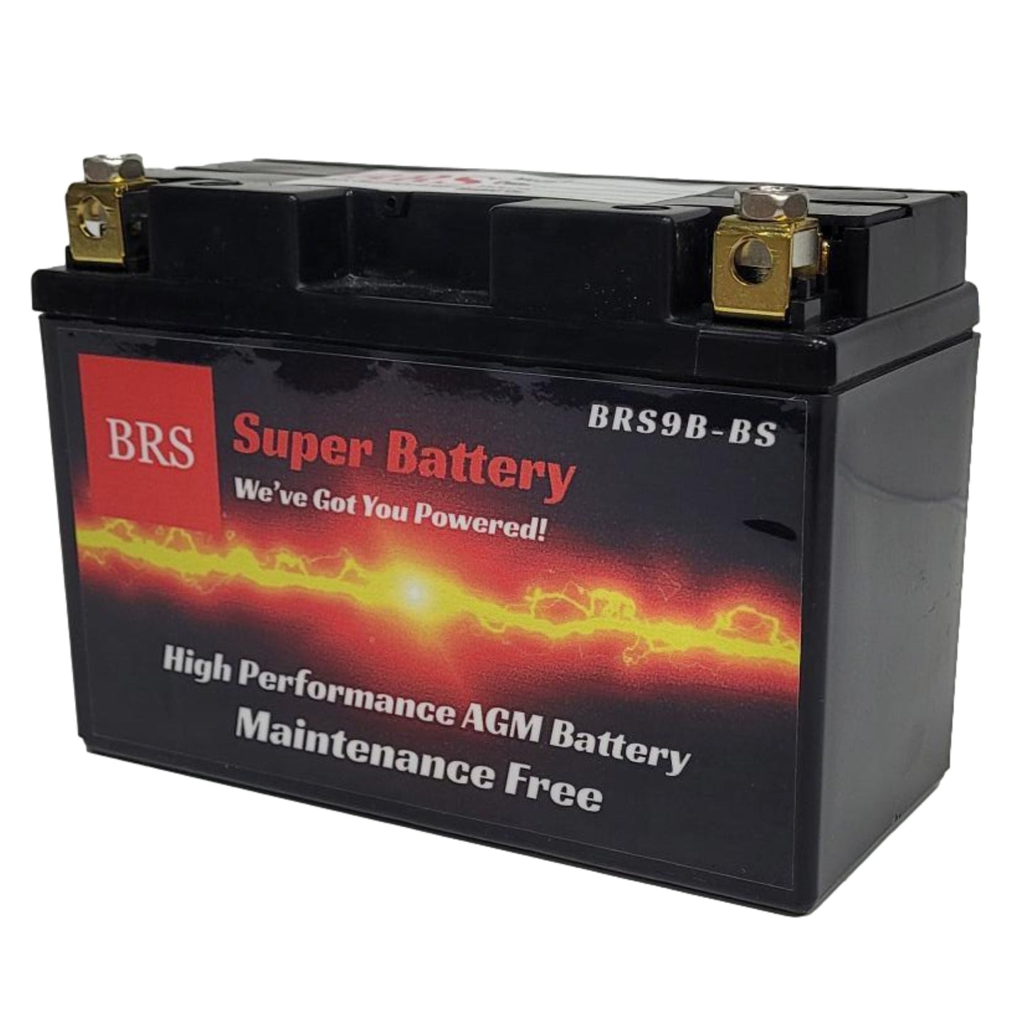 High Performance BRS9B-BS 10 Year Battery & Smart Charger / Maintainer Combo Bundle Kit 12v Sealed AGM PowerSports Battery - BRS Super Battery