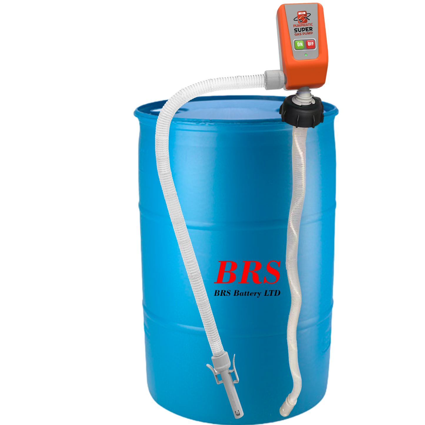 45 Gallon Drum Barrel Pump - Pumpmatic Super Drum Pump - BRS Super Battery