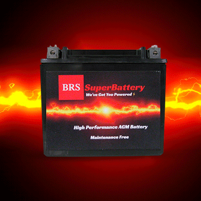 BRS12-BS 12v High Performance Sealed AGM PowerSport 10 Year Battery - BRS Super Battery